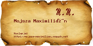 Mojsza Maximilián névjegykártya